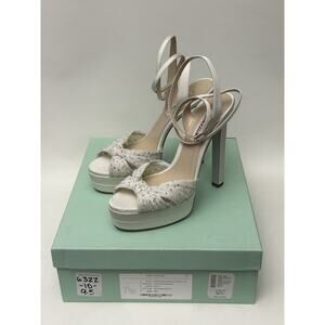 AQUAZZURA Slow Kisses 130MM Crystal Embellished Platform Sandals 39.5 US 9 $1295